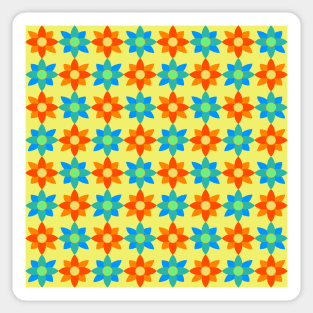 retro simple flower pattern Sticker